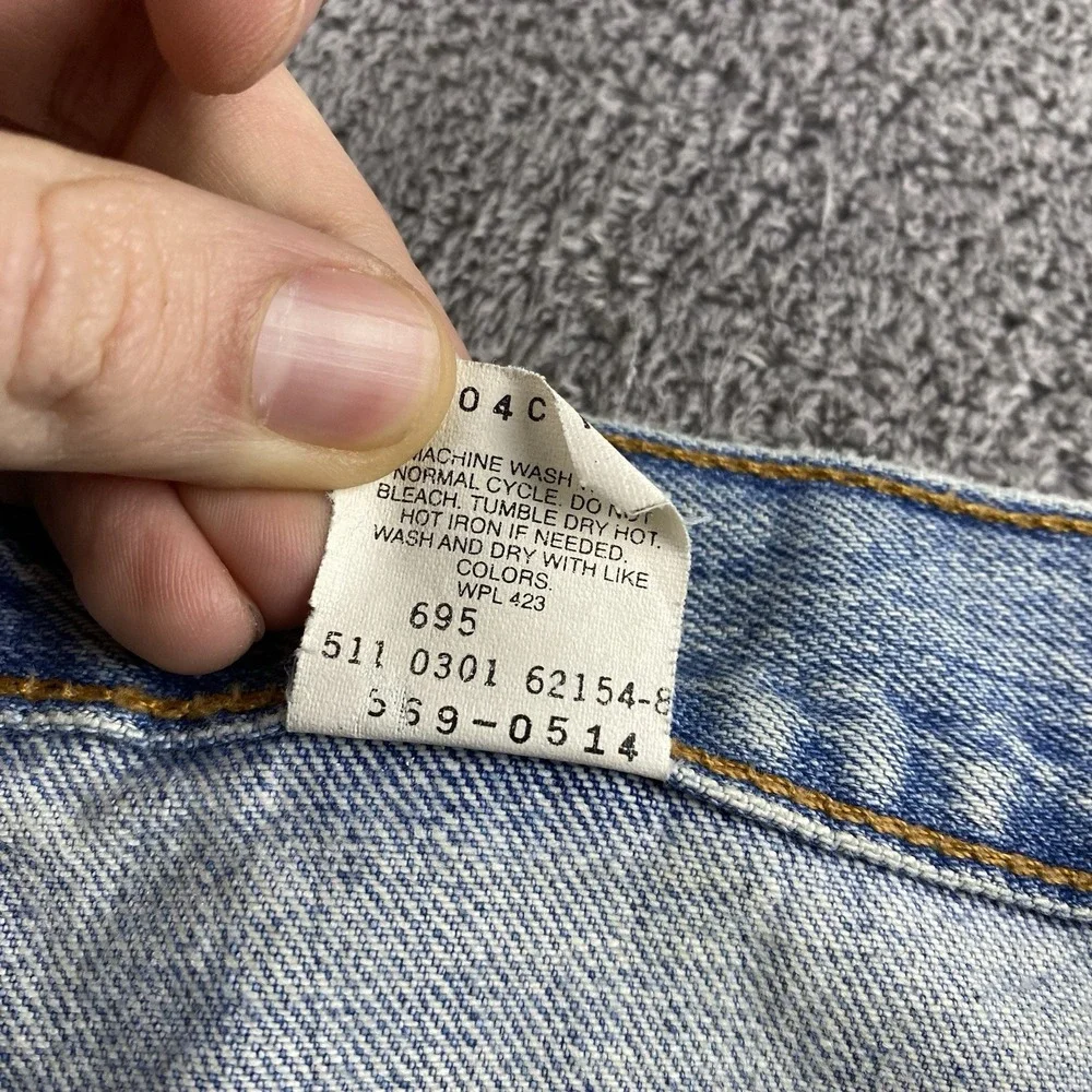 Levis 569 Loose Straight Fit Jeans‎ Mens 38x26.5 Blue Medium Wash Hemmed VTG